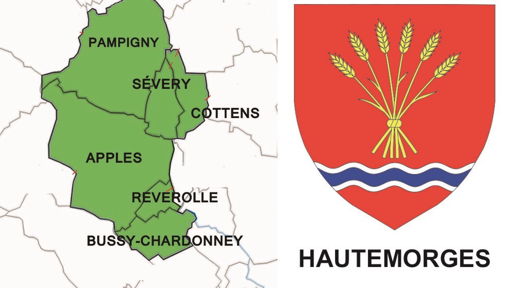 Les communes concernées par le projet de fusion Hautemorges.