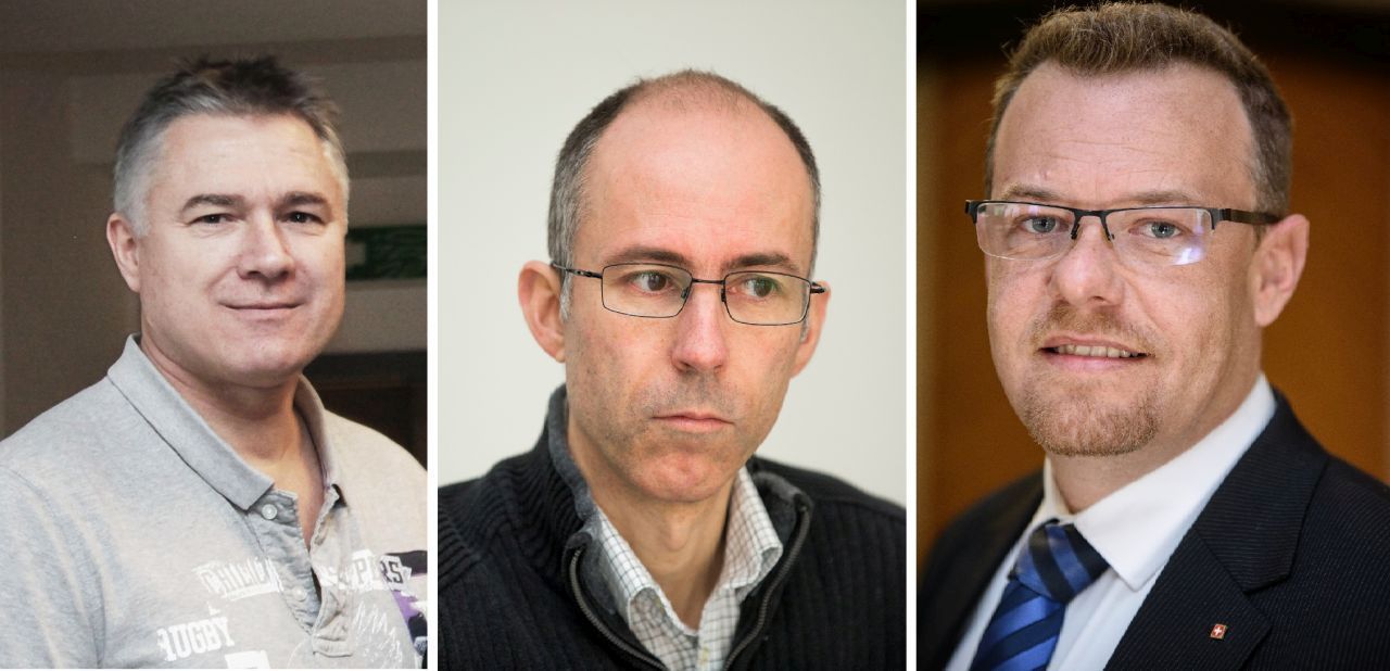 Les trois co-présidents à la tête de ce comité référendaire: Yves Gauthier-Jaques, Olivier Tripet et Sacha Soldini (de g. à dr.).