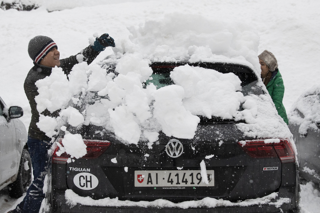 Des fortes chutes de neige sont annoncés en Suisse, comme ici à Grindelwald.