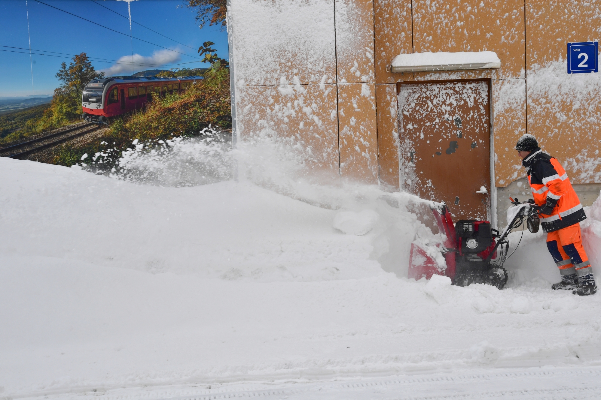 La neige a perturbé la région entre Nyon et Morges ce mercredi. 