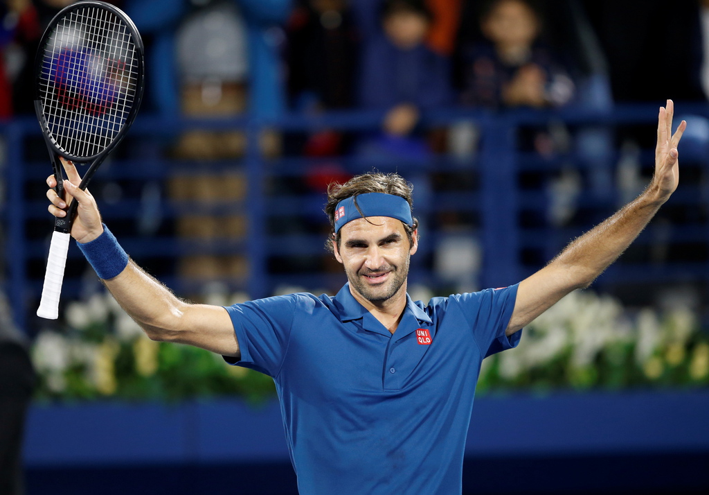 Parfois poussif jusqu'ici à Dubaï, Roger Federer a clairement haussé son niveau de jeu face à Coric.