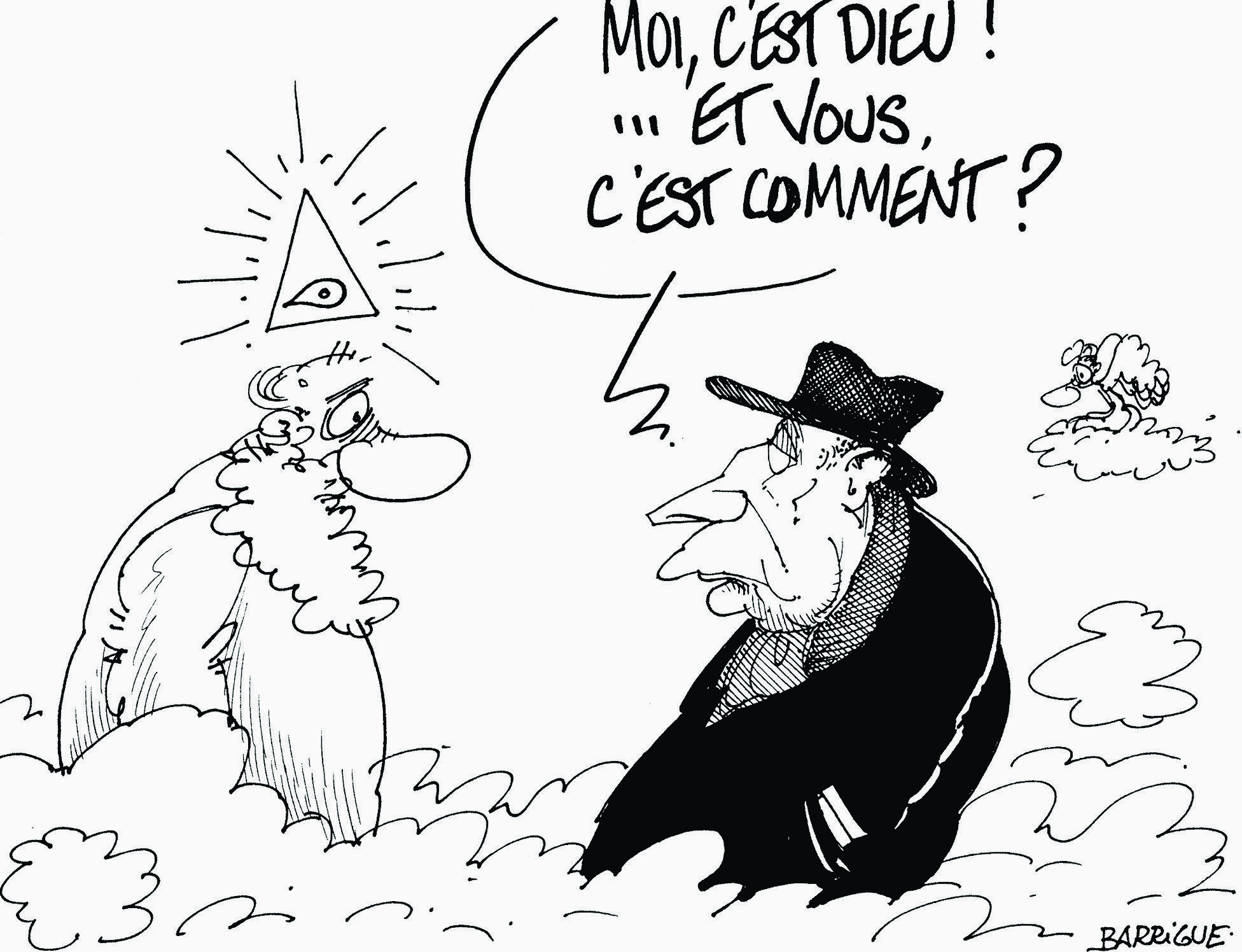 Un dessin de Barrigue caricaturant François Mitterrand, à découvrir dès vendredi 15 février.