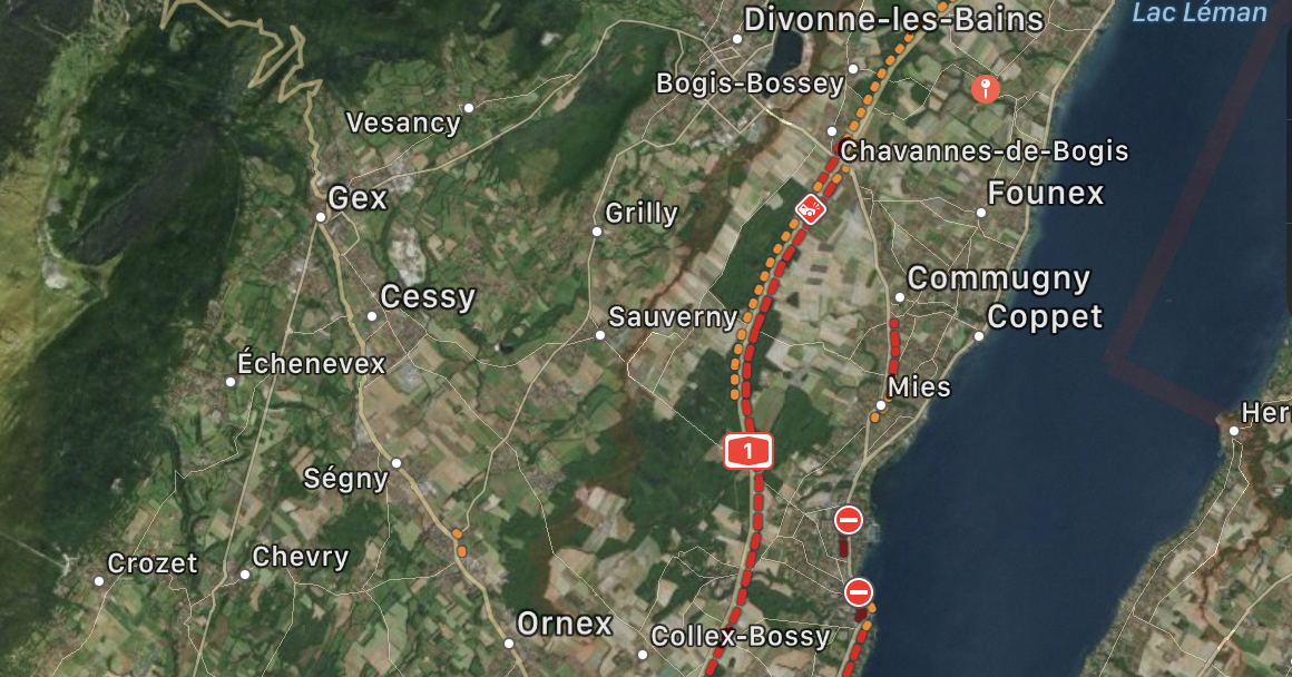 Le réseau routier entre Genève et Nyon est surchargé.
