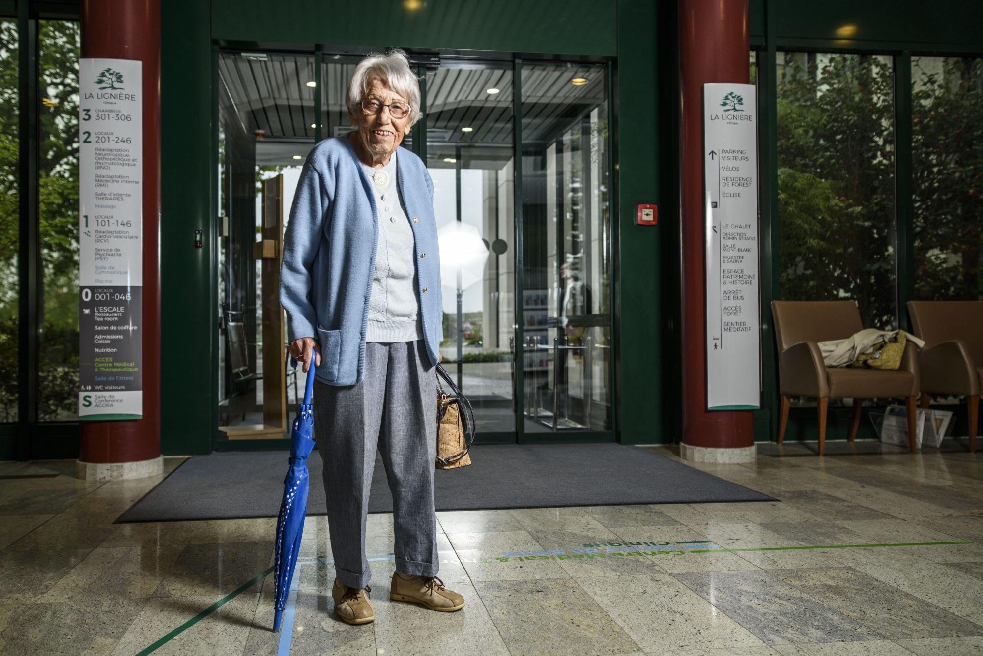 Lucienne Veckringer se rend toujours deux fois par semaine à la clinique de La Lignière, afin de suivre ses cours de gym "âge d'or".