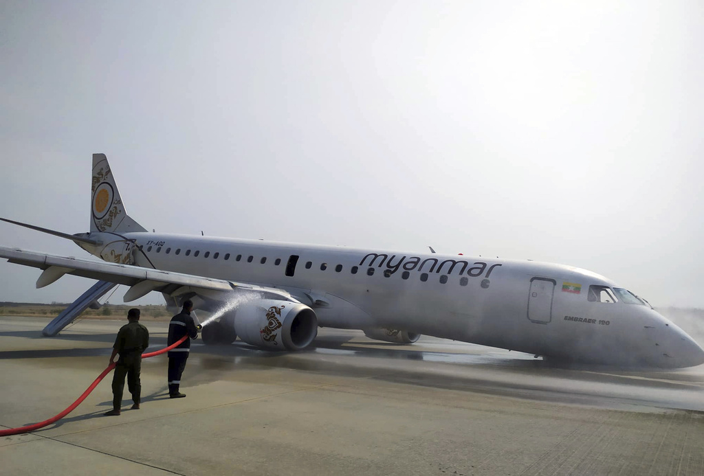L'atterrissage de l'Embraer-190 en Birmanie n'a fait aucun blessé parmi les 89 passagers et membres d'équipage.