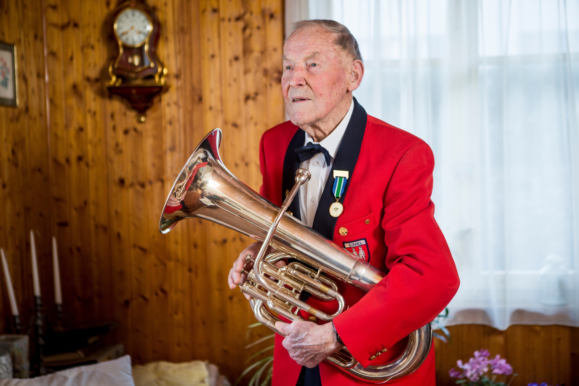 Emile Roulet a été sur scène avec la fanfare de Gimel jusqu'au début 2018.