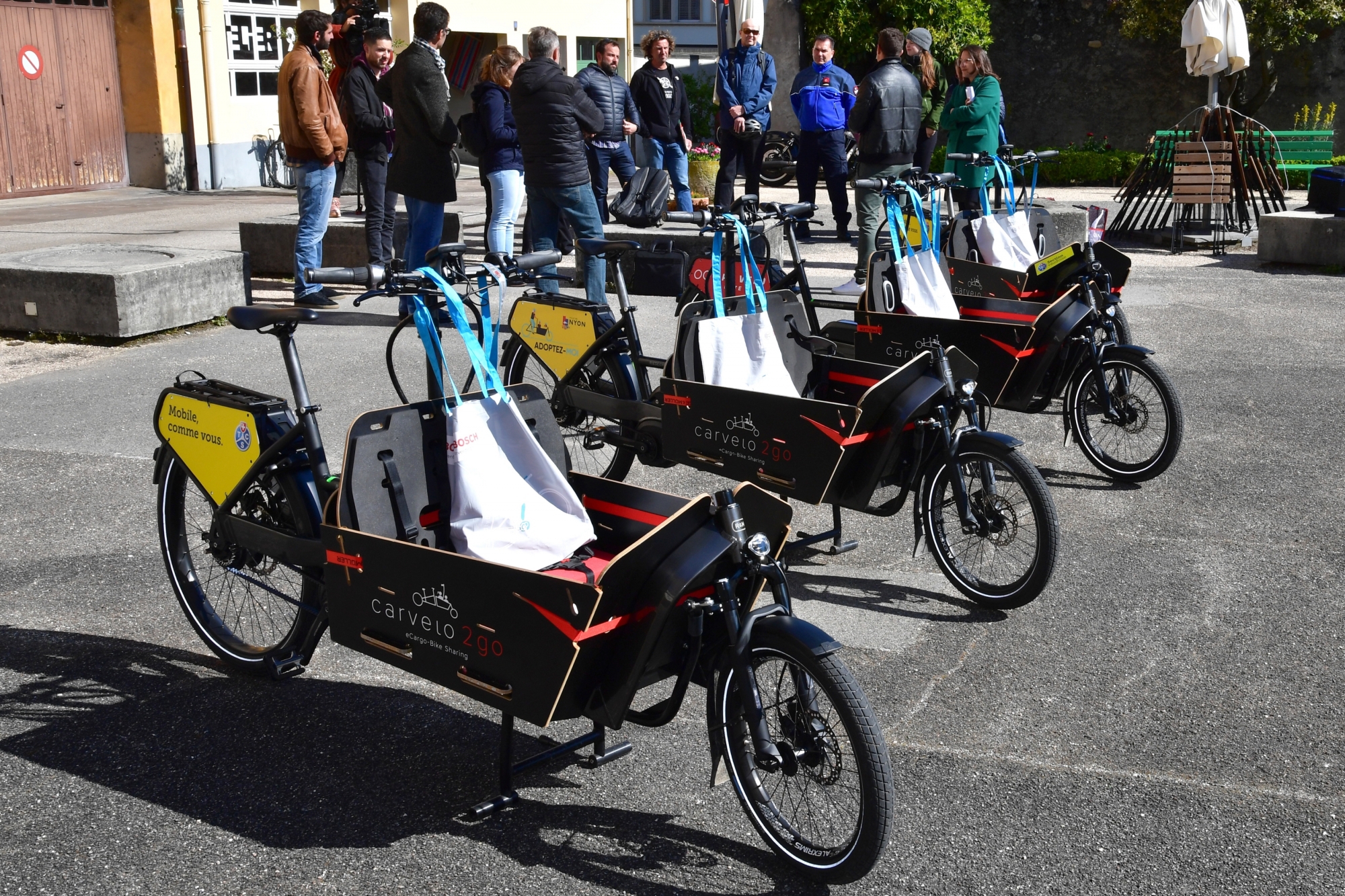 Des vélos cargos ont récemment été inaugurés à Nyon.