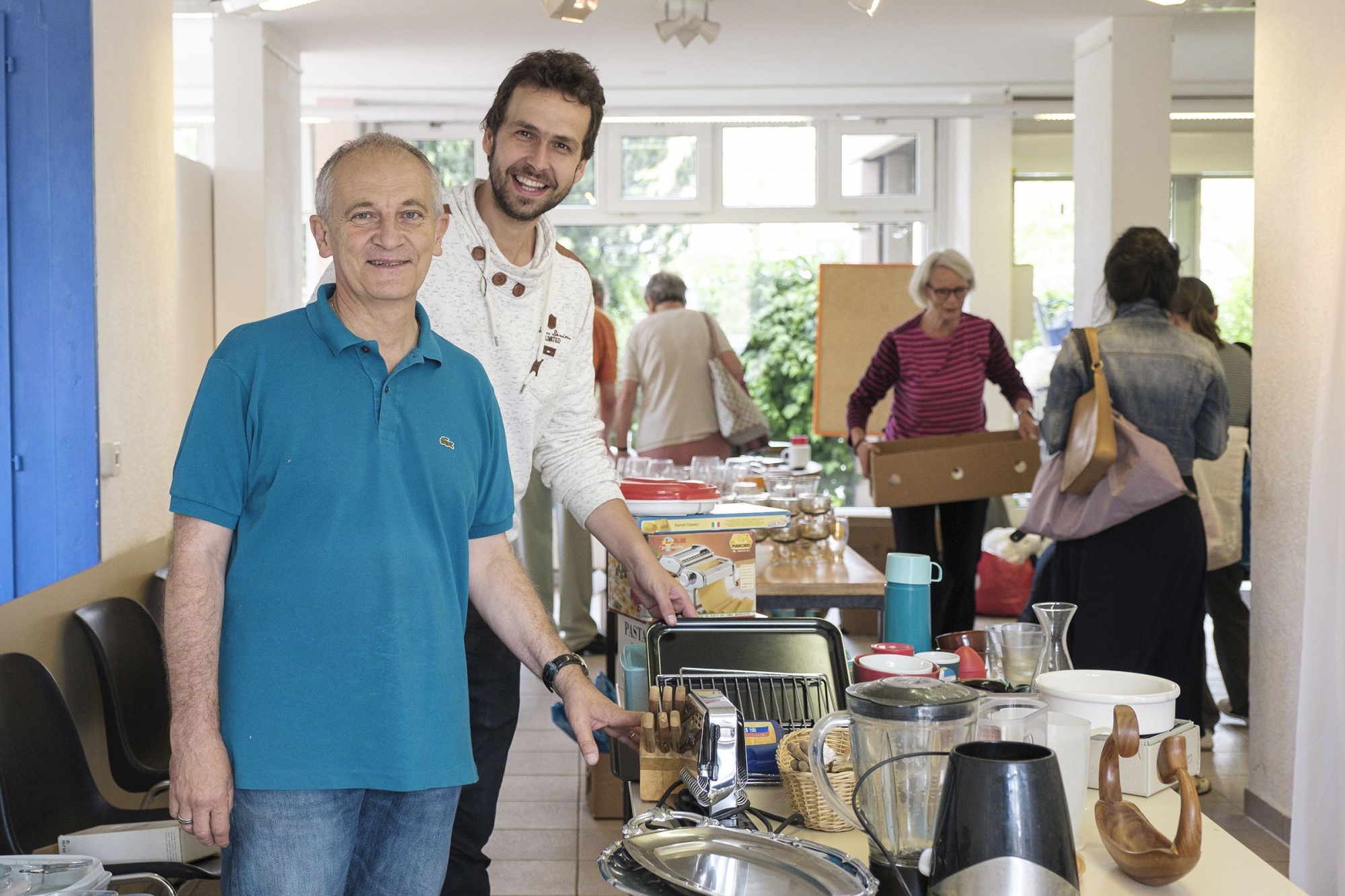 Mauro Amiguet et Jason Zacharakis, deux des organisateurs de ce marché.