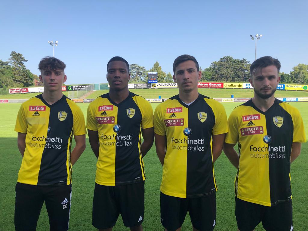 Les nouveaux visages du Stade Nyonnais: De gauche à droite, Pédat, Vieira, Omeragic et Qarri.