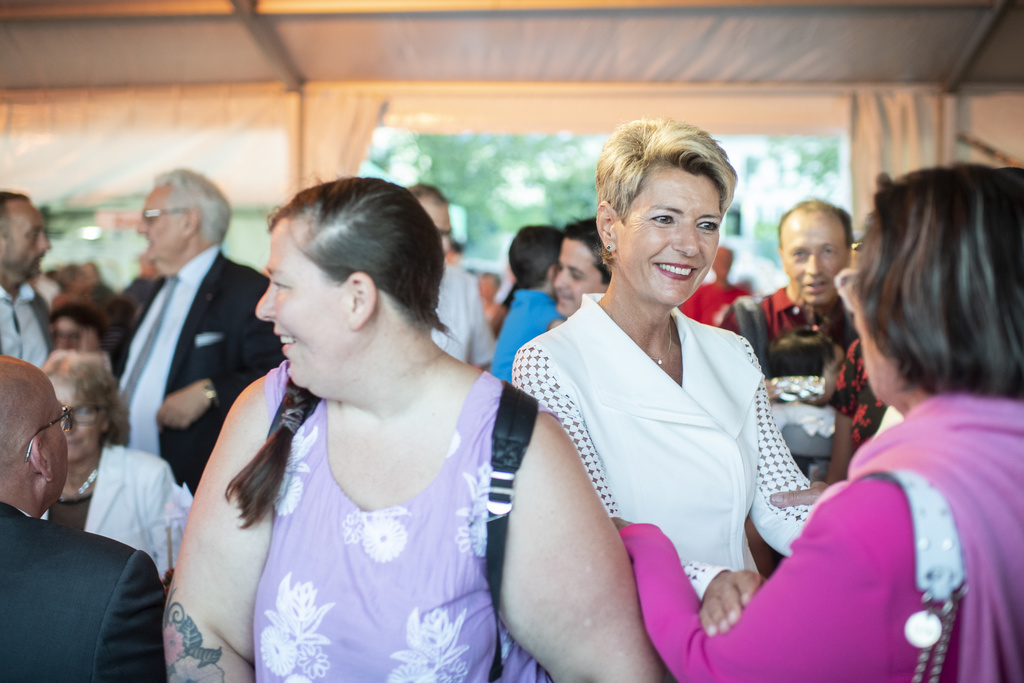 La conseillère fédérale Karin Keller-Sutter, mais aussi Ignazio Cassis et Guy Parmelin ont commencé la Fête nationale mercredi soir déjà. (Archives)