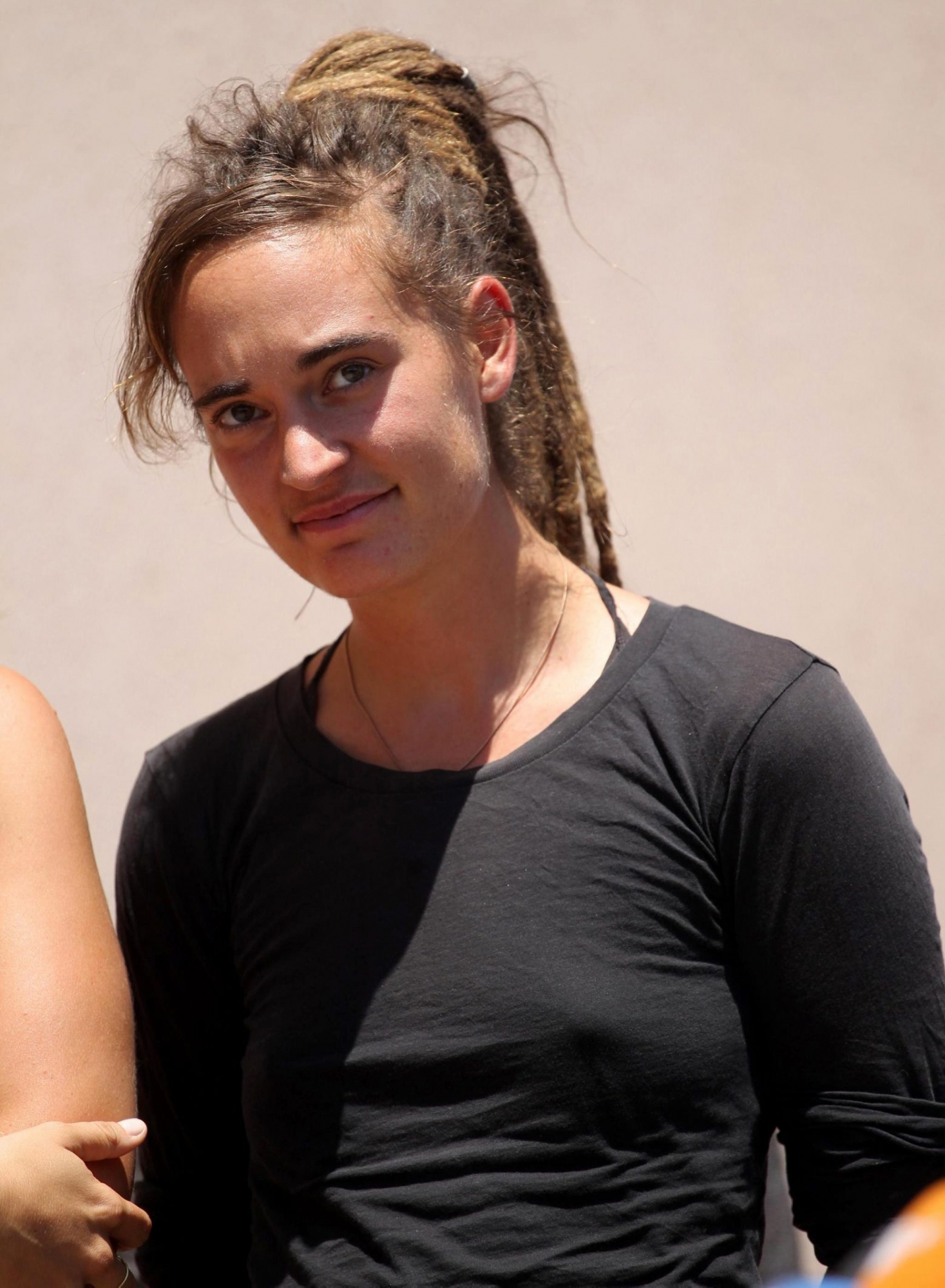 Sea-Watch3 German captain Carola Rackete leaves after being questioned in court in the southern Sicilian town of Agrigento, Italy, Thursday, July 18, 2019. Rackete, who forced a government block docking at an Italian port after rescuing migrants, faces questioning by Italian prosecutors over allegedly aiding illegal immigration. (Pasquale Claudio Montana Lampo/ANSA via AP) Italy SeaWatch Questioning