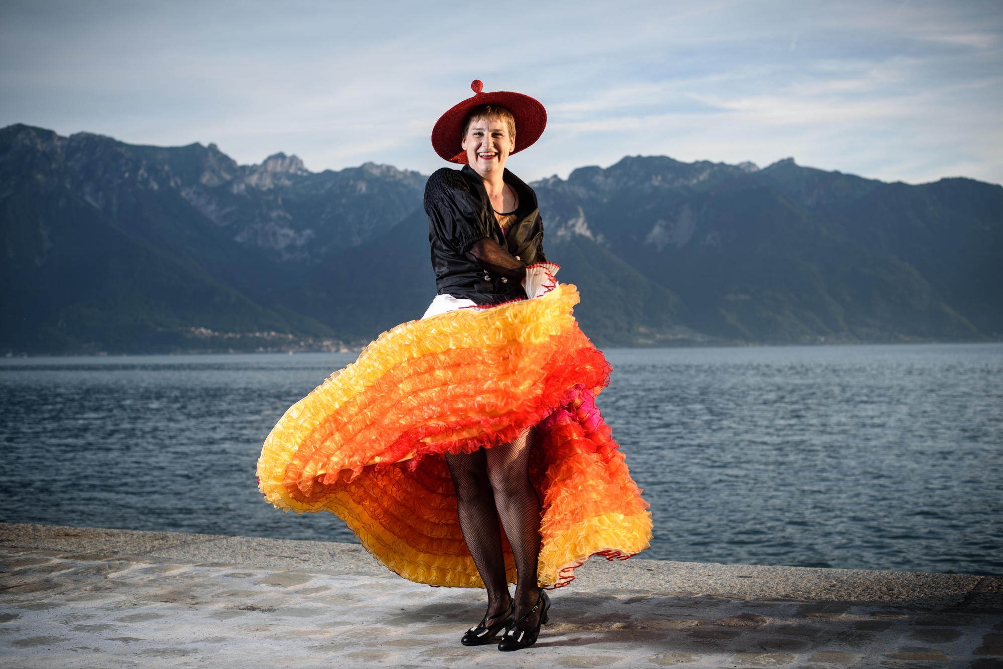 Murielle Arn est habituée aux costumes, elle qui danse dans une troupe folklorique.