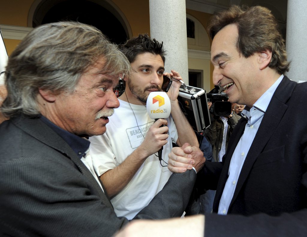 Michele Barra (à gauche) doit entrer au gouvernement cantonal le 30 avril en tant que successeur de Marco Borradori.