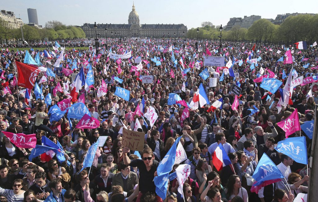 Une nouvelle manifestation des opposants au mariage pour tous a eu lieu ce dimanche 21 avril 2013 à Paris.