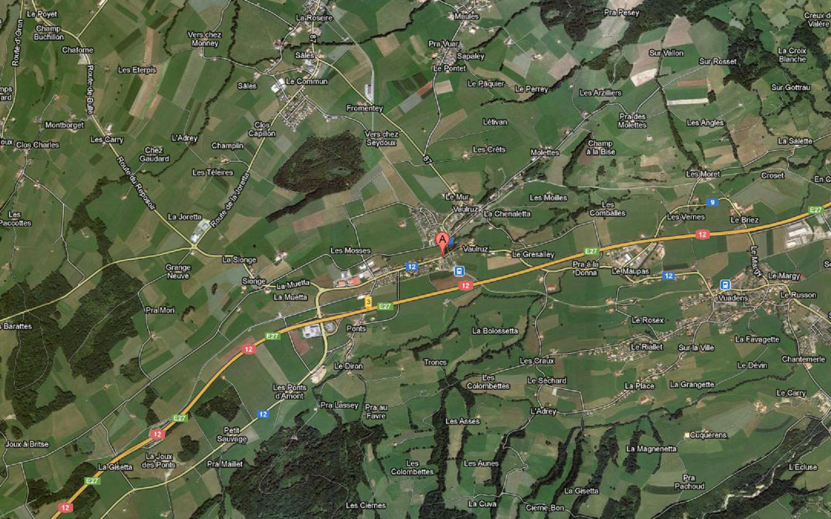 L'accident a eu lieu sur la route cantonale à hauteur de Vaulruz dans le canton de Fribourg.