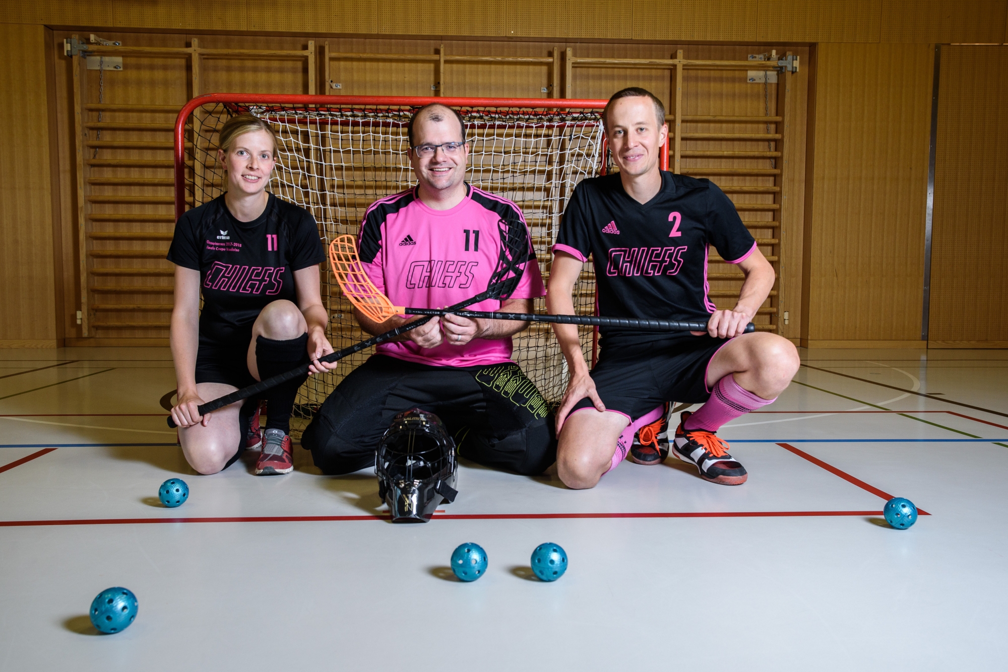 Elodie Blaser, Julien Aeschlimann et Fabien Kellerhals ont vu leurs liens renforcés par l'unihockey.