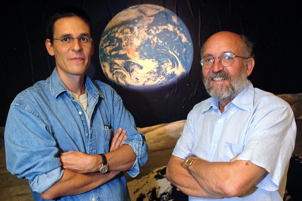 Michel Mayor et Didier Queloz, les deux astronomes genevois sur le toit du monde scientifique (archives).