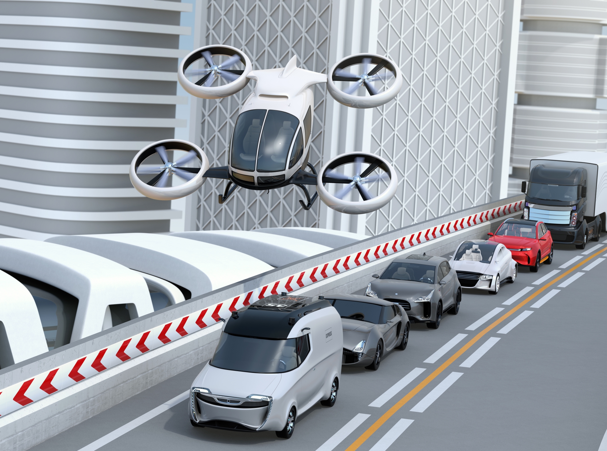 L'étude de faisabilité sur les drones taxis a été faite dans le cadre de l'initiative de mobilité urbaine aérienne. (Illustration)