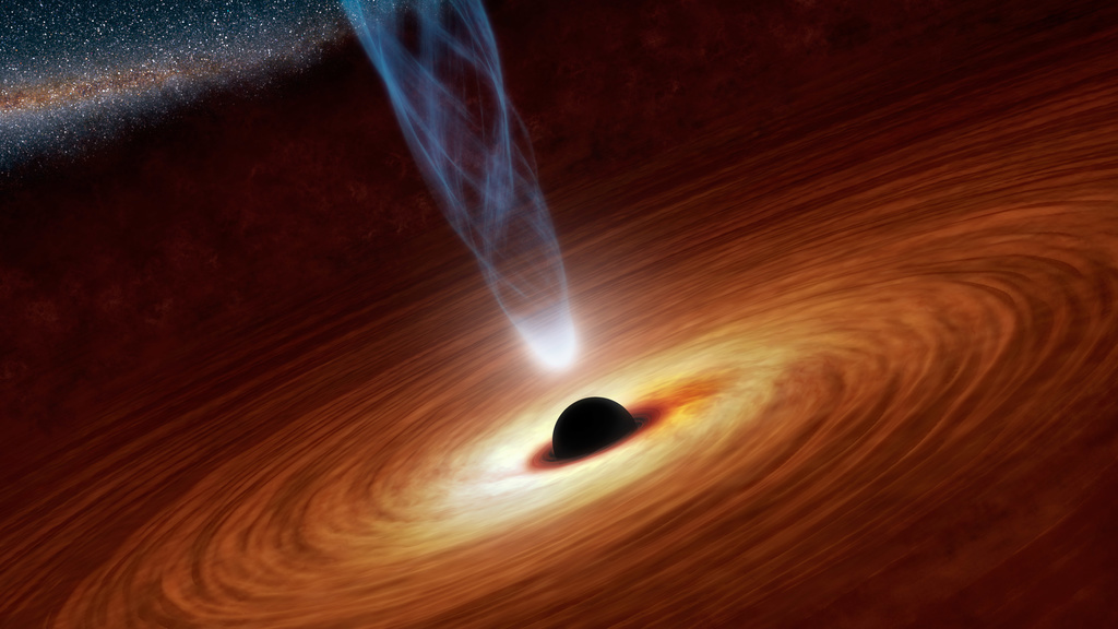 La Voie lactée, dont notre système solaire fait partie, contiendrait quelque 100 millions de trous noirs stellaires. (illustration)