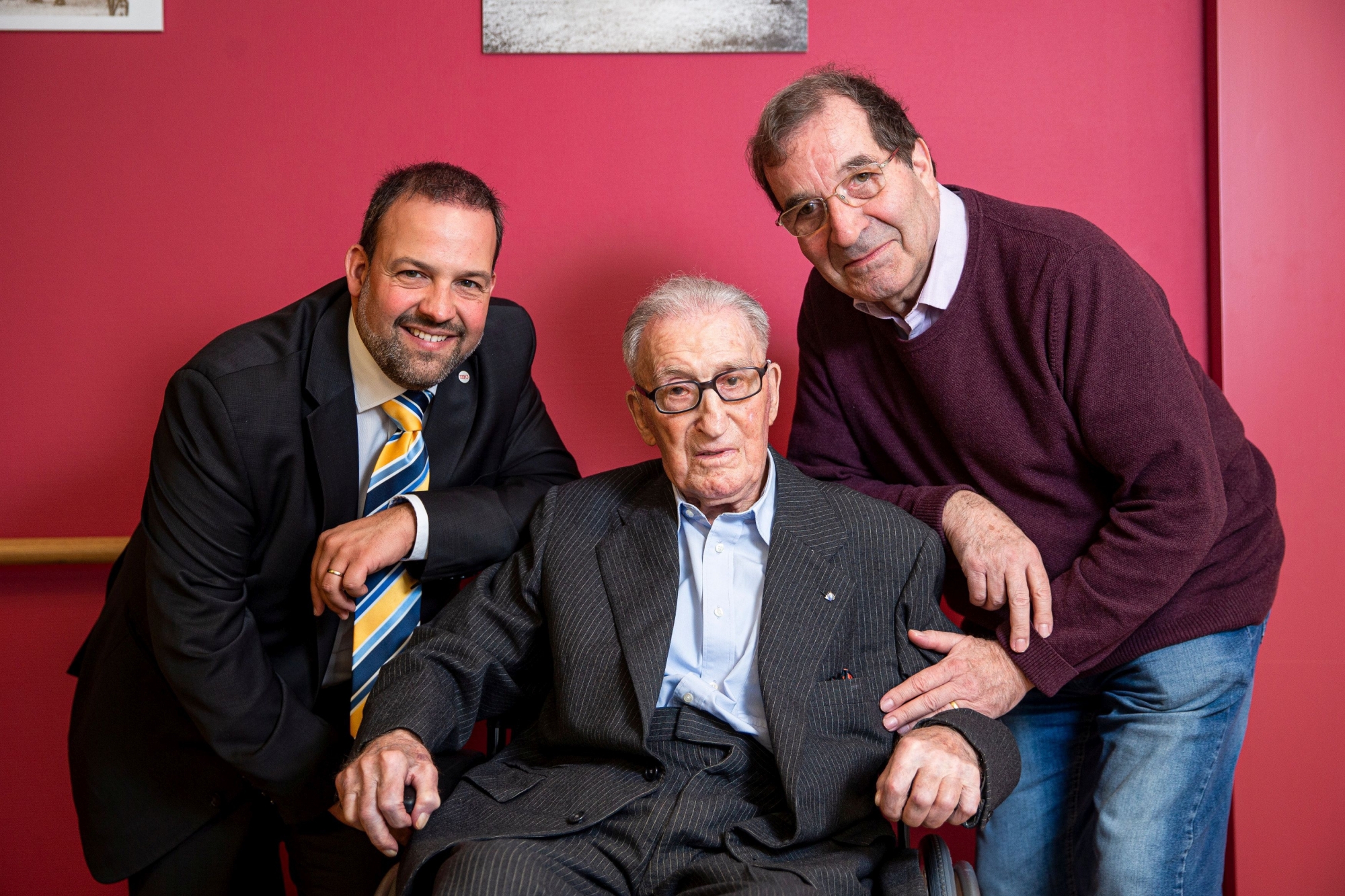 Henri Favre a célébré son 100e anniversaire en compagnie, notamment, de Vincent Jaques, actuel syndic de Morges, et d'Eric Voruz, ancien chef de l'Exécutif.