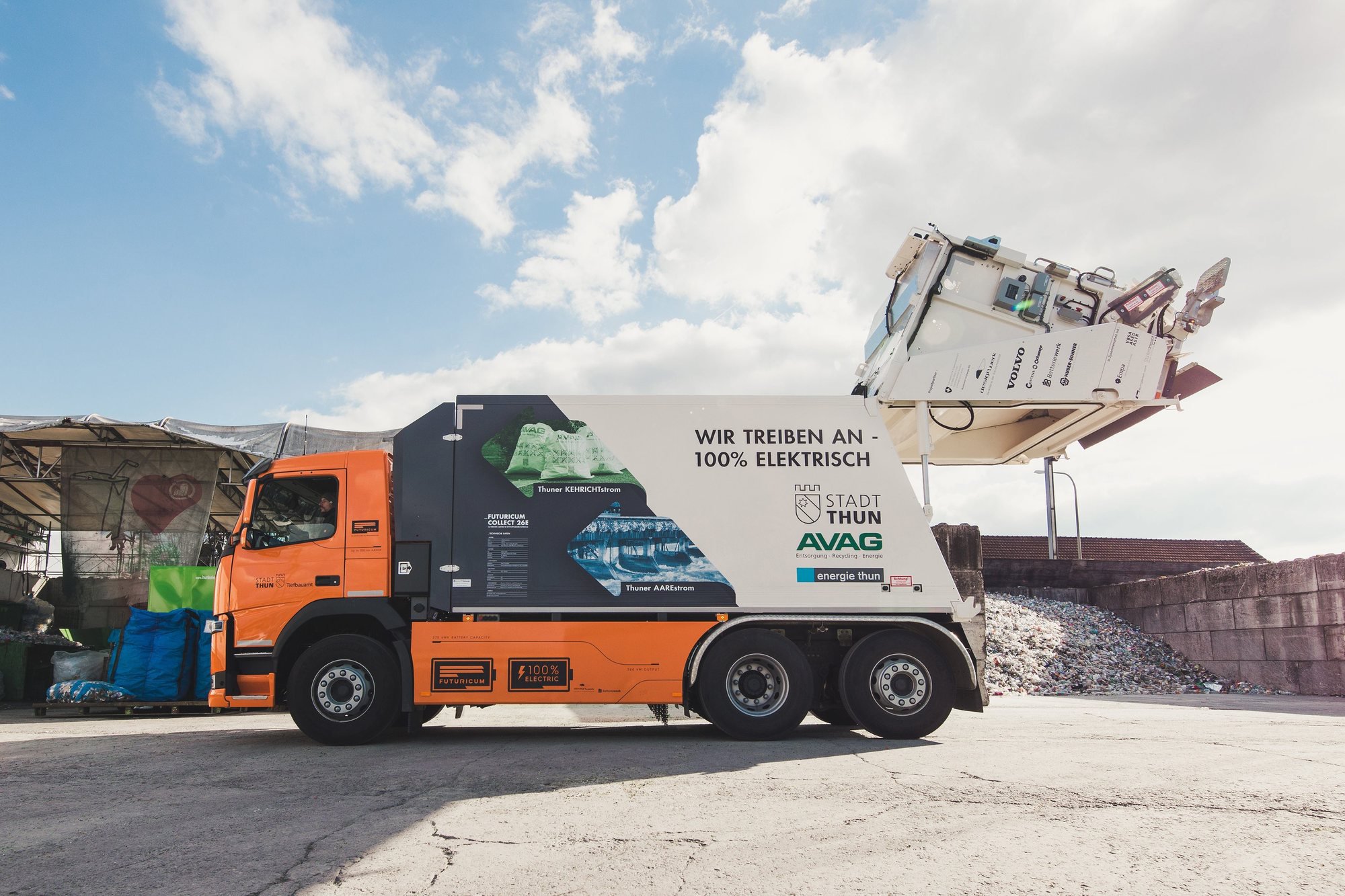 Les camions électriques Futuricum construits à Winterthour équipent notamment la voirie de Thoune.