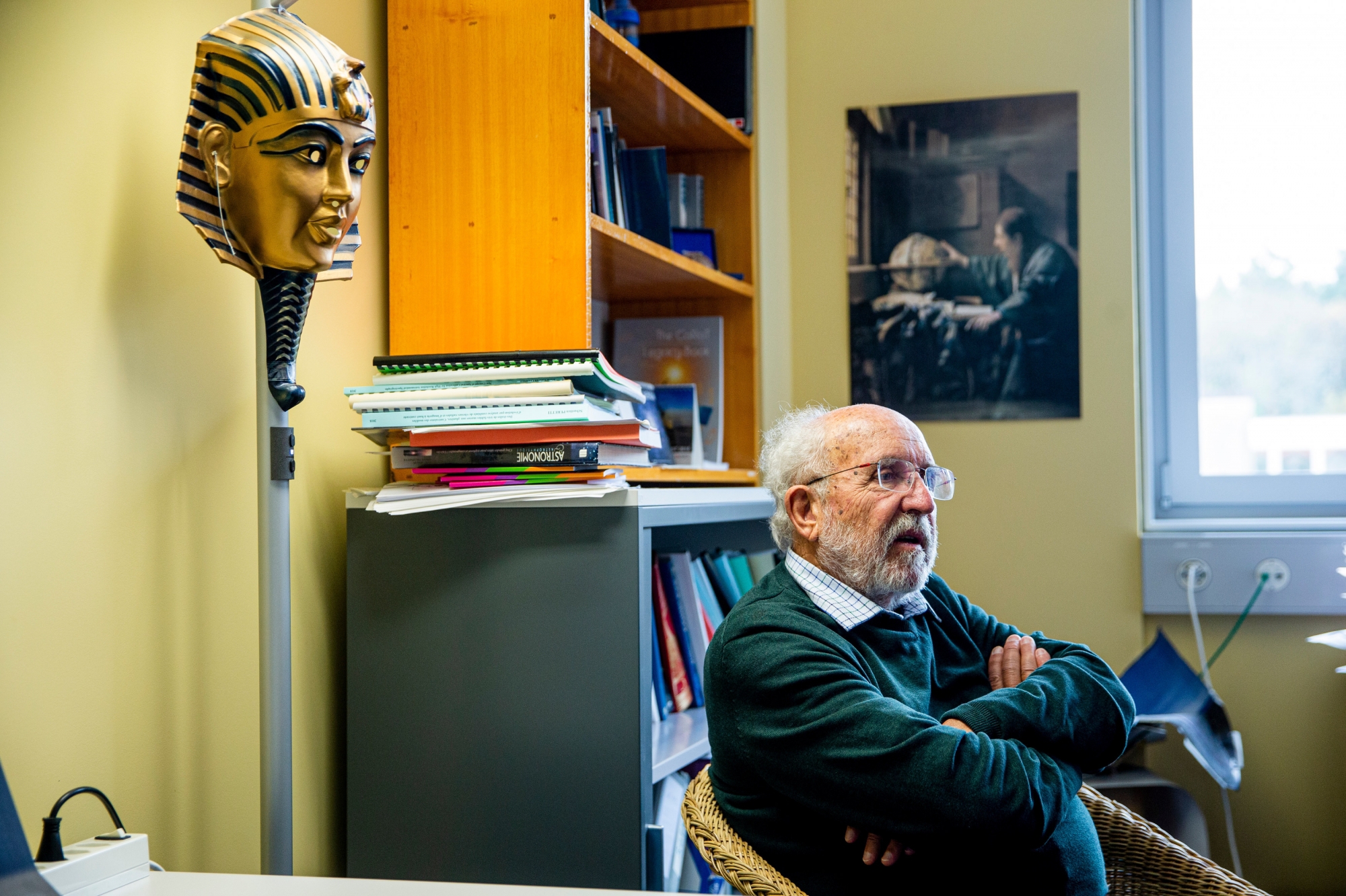 L'astrophysicien Michel Mayor a reçu le prix Nobel de physique 2019. Ici dans son bureau à l’Observatoire de l'Université de Genève, à Versoix.