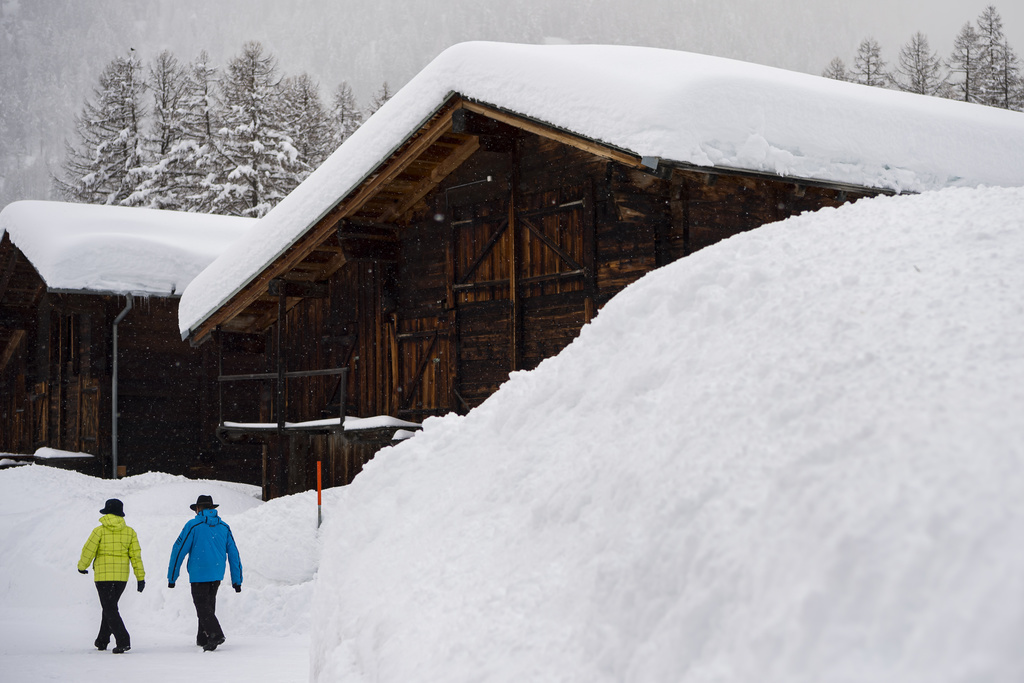 En décembre dernier, beaucoup de neige était tombée dans la vallée de Conches, en Valais.