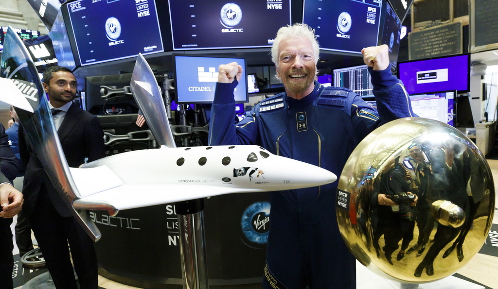 Sir Richard Branson, fondateur de Virgin Galactic, est un champion de la bourse new-yorkaise puisque son entreprise fait partie des meilleures actions du marché.