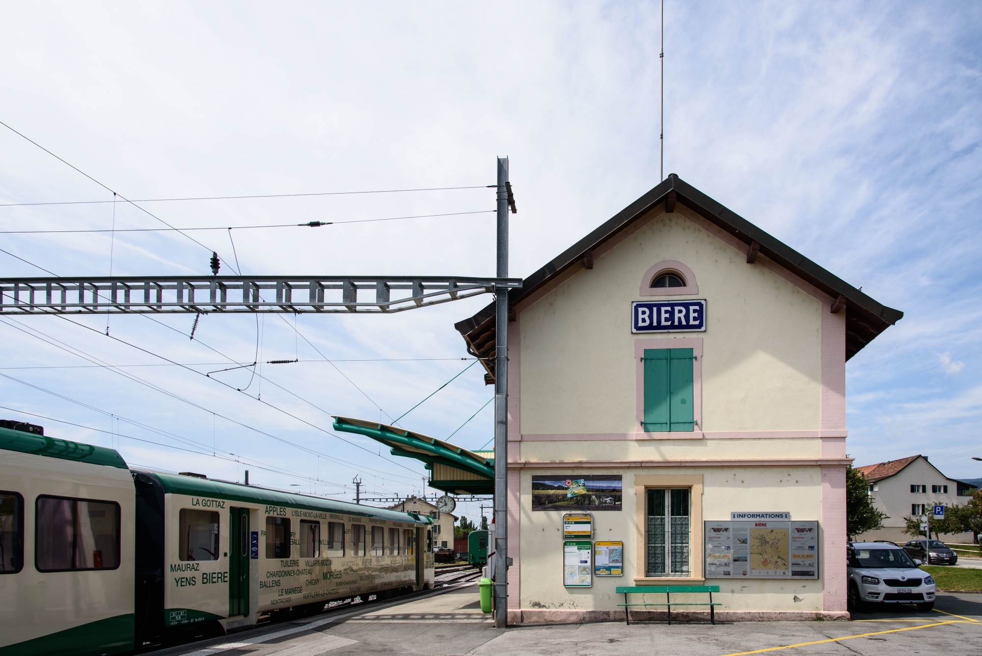 La gare de Bière a été le théâtre d'incivilités, dimanche après-midi.