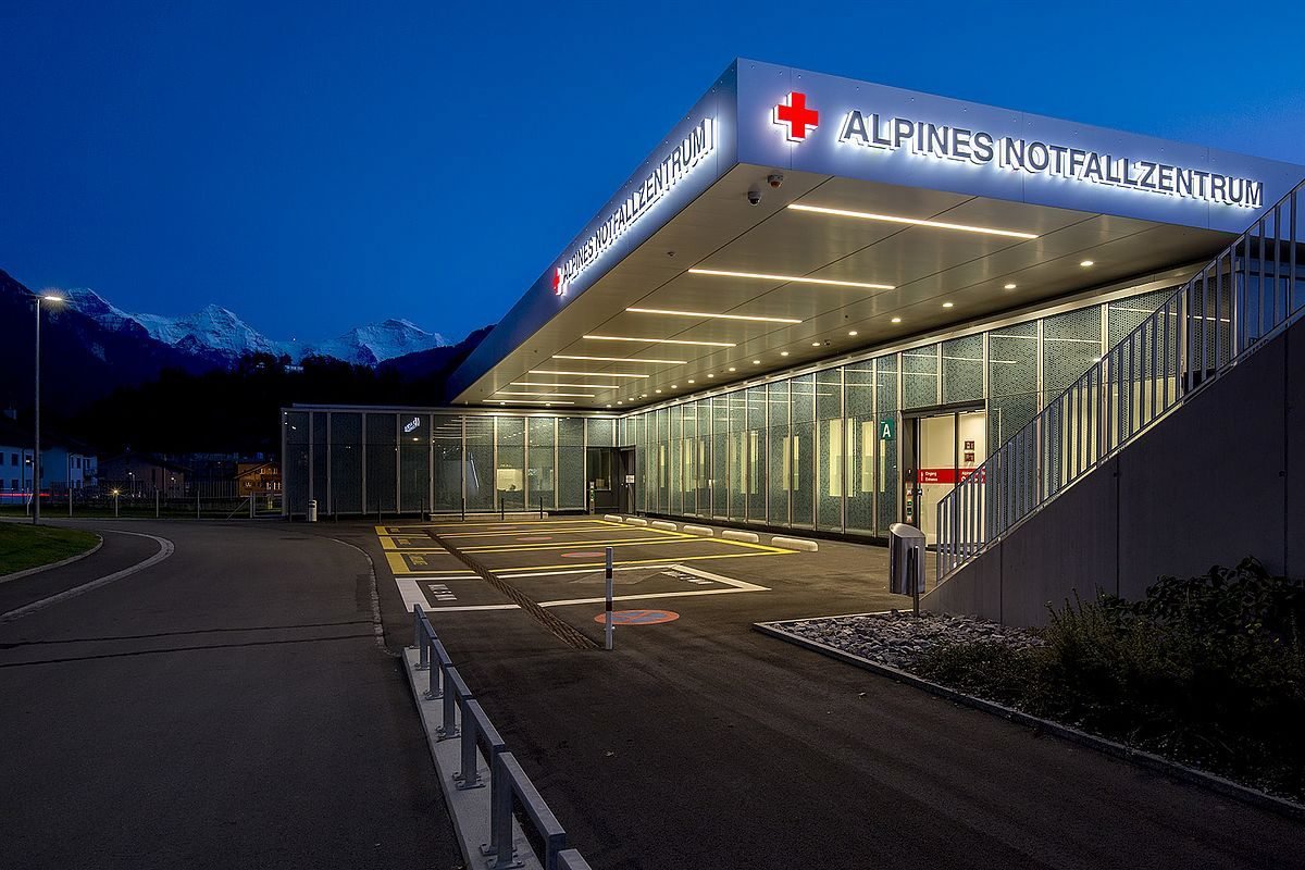 L'Hôpital d'Interlaken, où le jeune Chaux-de-Fonnier est hospitalisé.