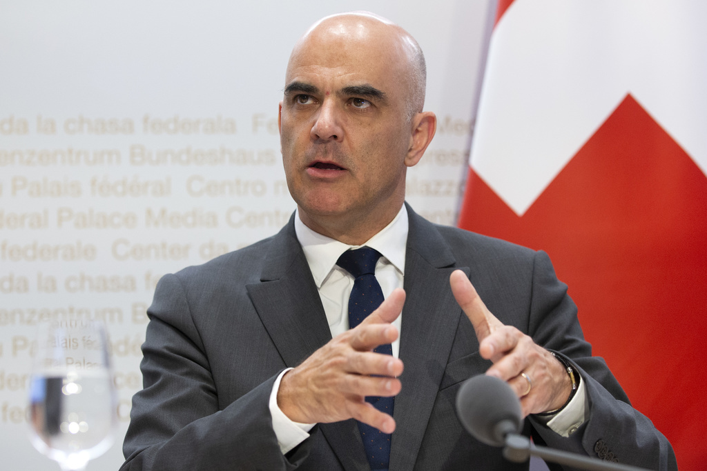 Le conseiller fédéral Alain Berset s'est exprimé à Berne.