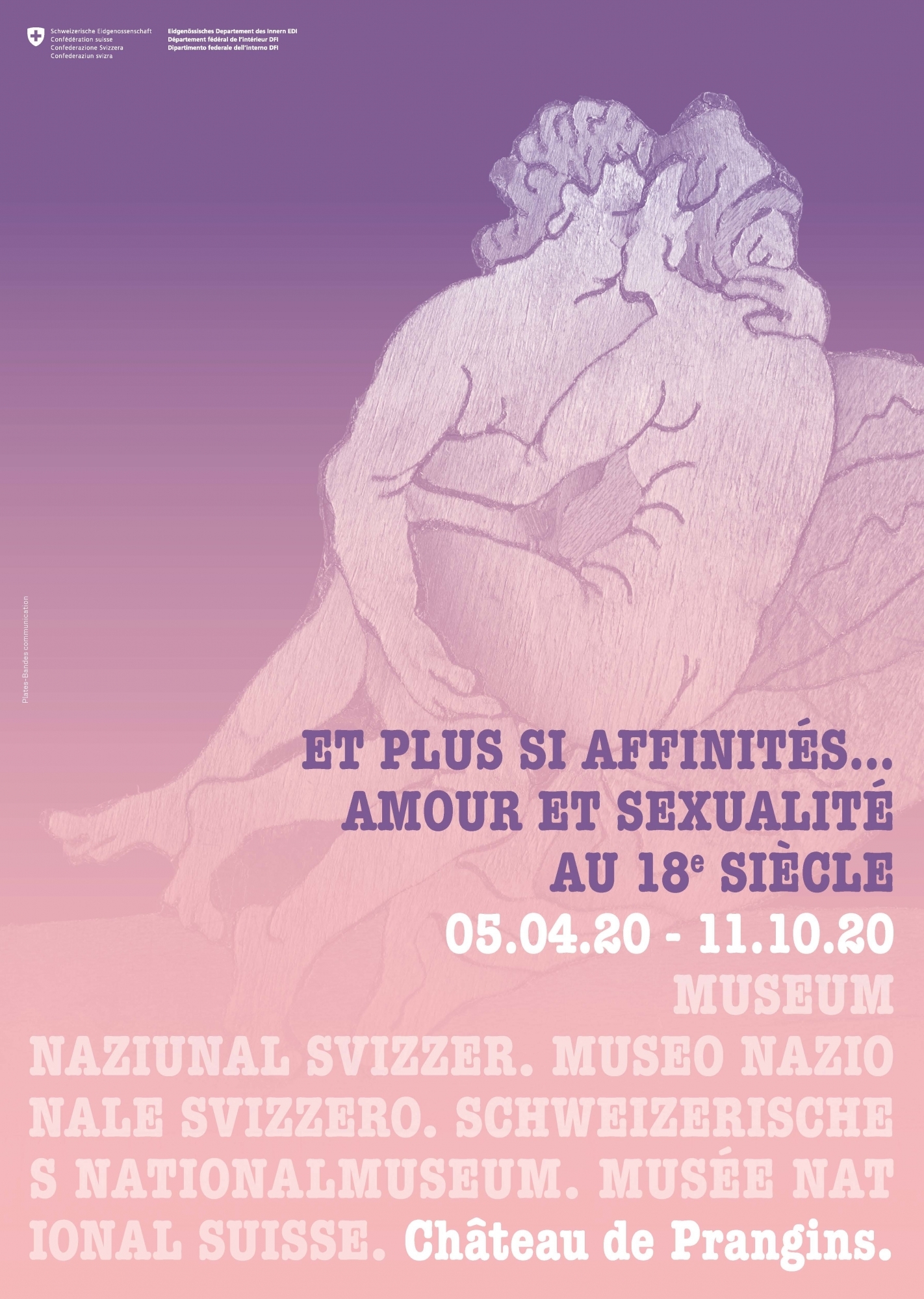 Un extrait de l'affiche de l'exposition temporaire "Et plus si affinités..." à voir au Château de Prangins jusqu'au 11 octobre.