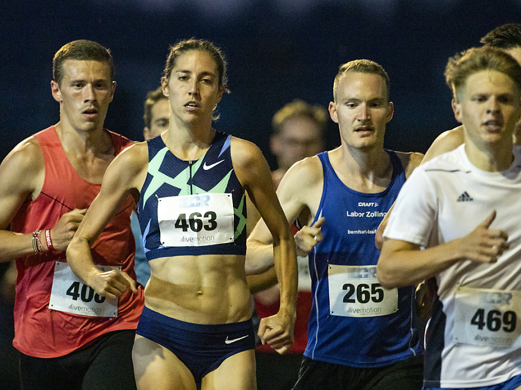 Fabienne Schlumpf durant le 5000 m mixte à Regensdorf.