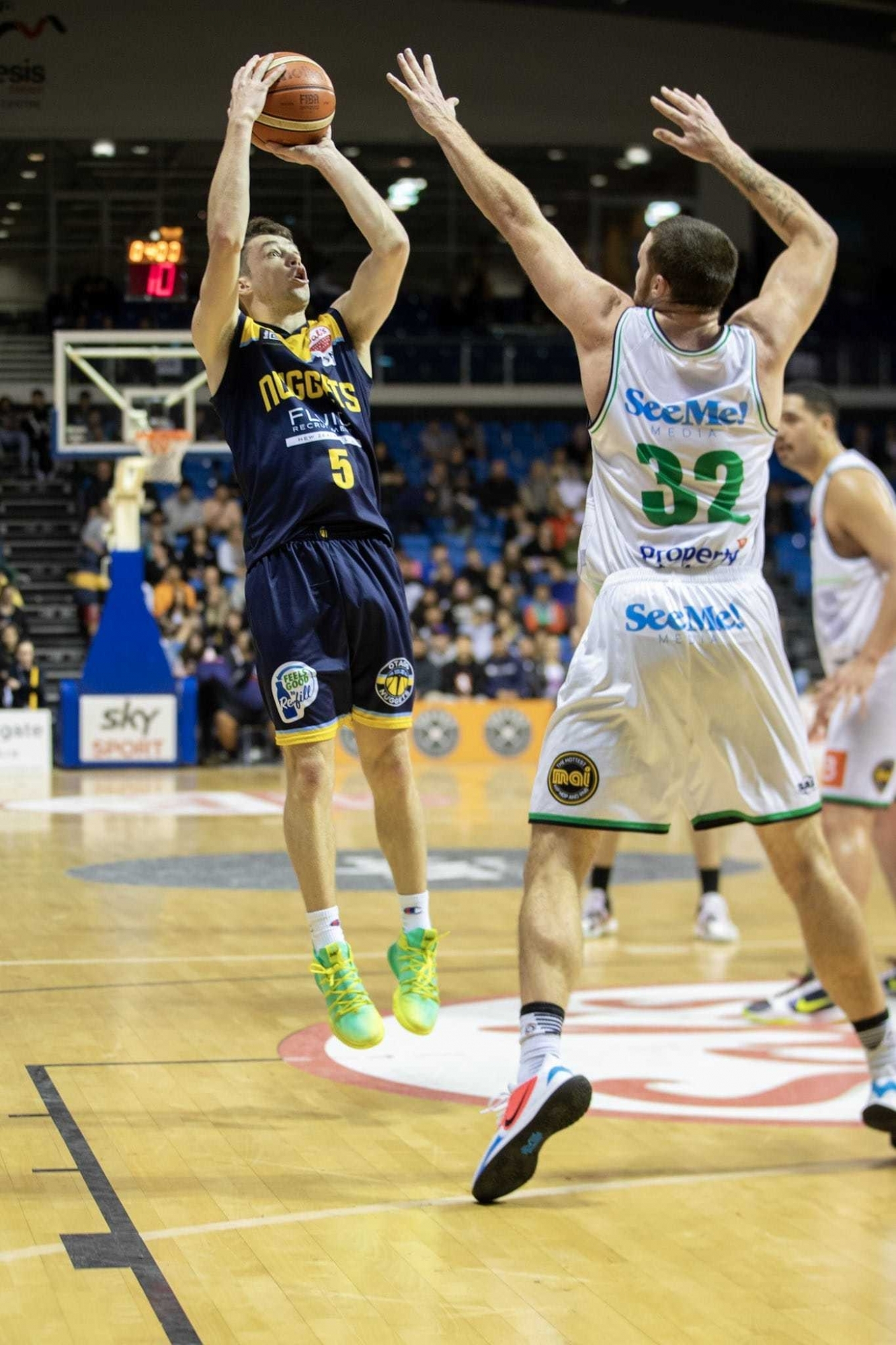 Benoit Hayman jouait une dizaine de minutes par match en sortie de banc avec les Nuggets d'Otago.