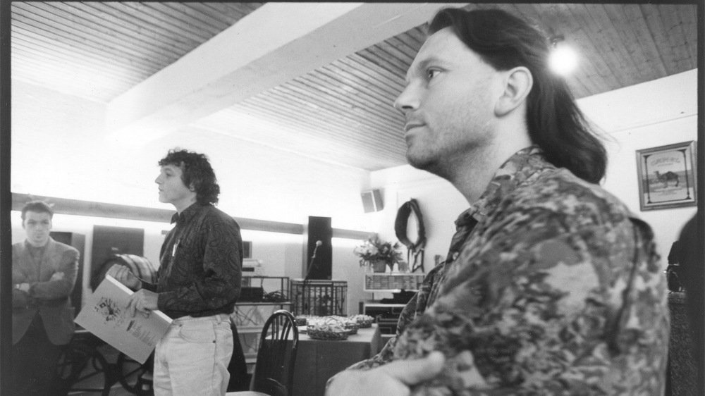 Daniel Rossellat et Jacques Monnier, lors d'une conférence de presse au début des années 1990.