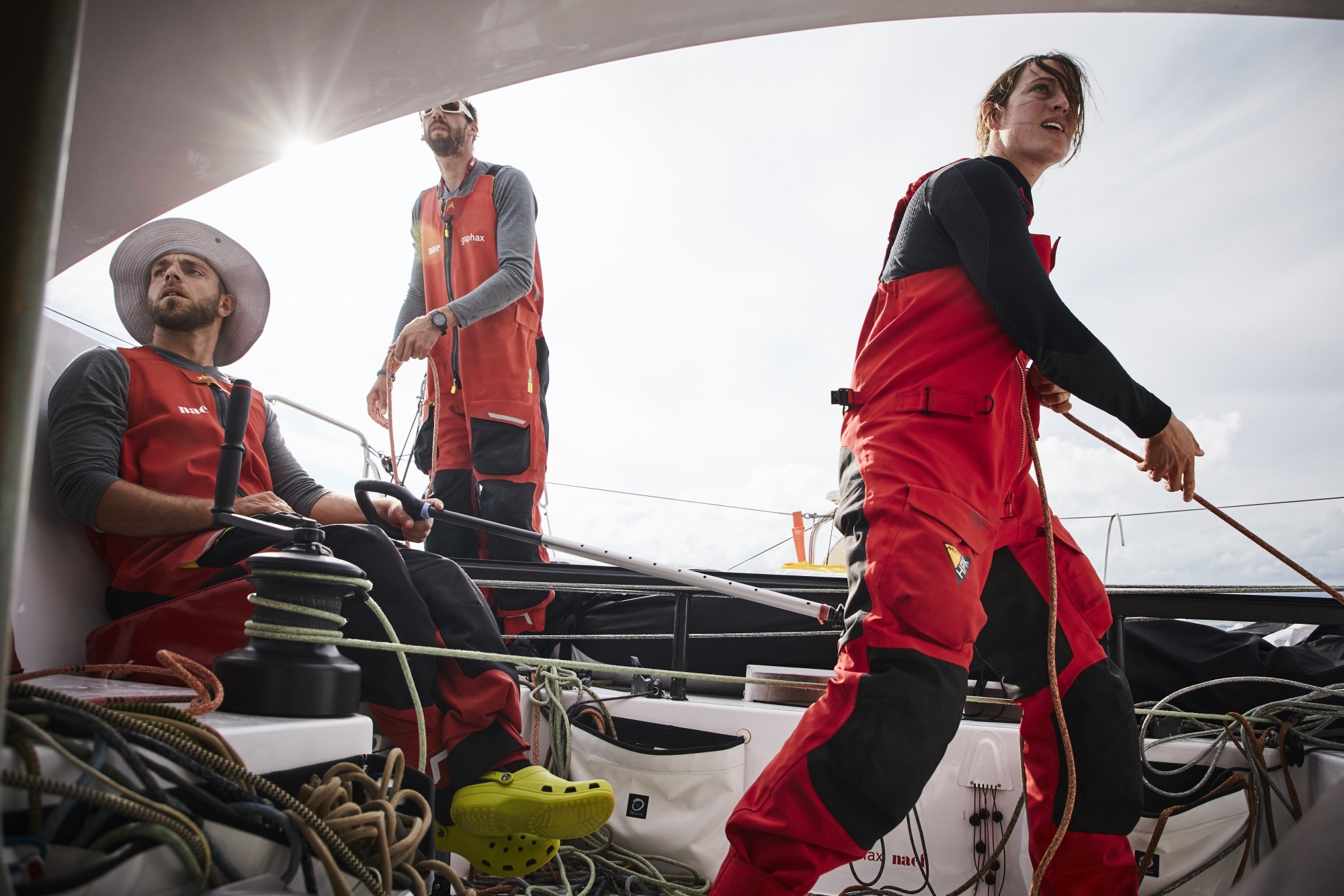 Valentin Gautier, Simon Koster et Justin Mettraux en pleine action.