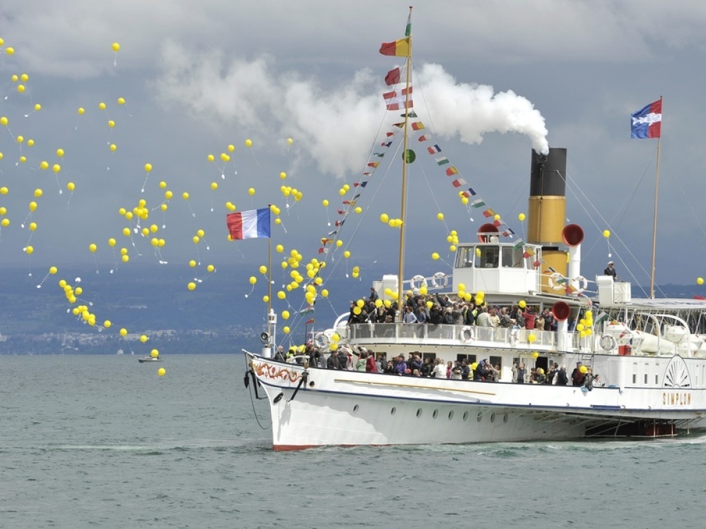 C'est la fête pour le bateau à vapeur le plus imposant de la flotte de la CGN, le "Simplon". Il souffle en effet ses 100 bougies cette année (archives).